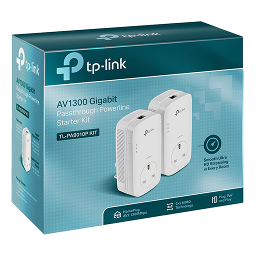 TP-Link TL-PA8010P KIT PowerLine network adapter 1300 Mbit/s Ethernet LAN White 2 pc(s)